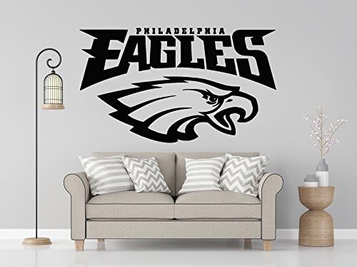 NFL logo decal, Eagles NFL decal, Eagles stickers, Philadelphia Eagles large decal, Eagles decal, Eagles sticker, Eagles wall decal, Philadelphia Eagles logo decal, Eagles decor pf78 (22" x 37")