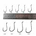 Offset Octopus Circle Hooks, 100pcs Baitholder Fishing Hooks Sharp Beak Fishing Gear and Equipment for Catfish Freshwater Saltwater Steelhead Trout Bass, Black, Size 4/0, 100pcs