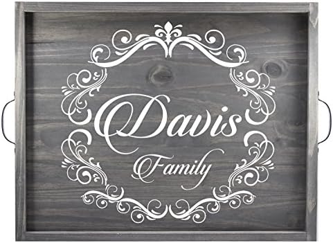 Serving Tray by ForestHillDesigns | Christmas Gift Wooden Tray Coffee Table Tray | Authentically Handmade | Elegant Rustic