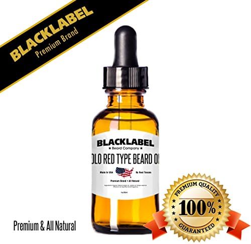 Blacklabel Beard Company Premium Cologne Polo Red Type Beard Oil Handmade in the USA Leave-In Conditioner for Beard Moustache &amp; Face 100% Natural &amp; Organic Exclusively Made by Texans (2 oz)