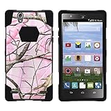 ZTE Lever Case, Full Body Fusion SHOCK Impact Kickstand Case Pink Hunter Camouflage