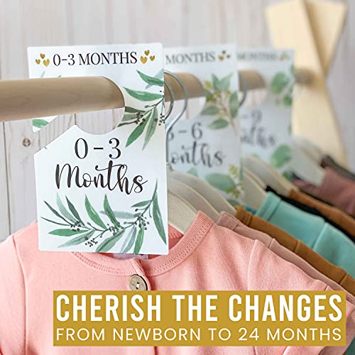 6 Hanger Dividers Baby Closet Size Dividers Greenery Baby Closet