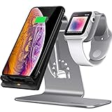 Bestand 2 in 1 Phone Wireless Charging Stand & Apple Watch Charging Stand Holder for Apple iWatch/iPhone X/ 8 Plus /8-Space Grey