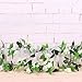 HEJIAYI 3 Pack 96 Inch Rose Vine Silk Flower Garland Artificial Flowers Plants Leaf Vine for Home Wedding Decoration (White)