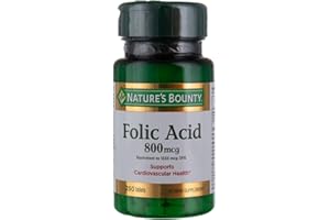 Nature's Bounty Folic Acid, 800 mcg Tablets, 250 ct