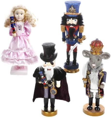 Kurt Adler 12" Hollywood Nutcracker Suite Set of 4