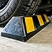 Victus Garage Vehicle Parking Block, Black Heavy Duty Rubber Curb with 6 High Reflective Yellow Targets for Car, Truck, RV and Trailer Stop Aid, 19.7 Inches Long x 4 Inches High