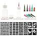 Henna Tattoo-Henna Tattoos Kits-9 Color Temporary Henna Tattoos Paste Cone with 107 Pcs Henna Template Set,1 x Applicator Bottle and 5 x Plastic Nozzle