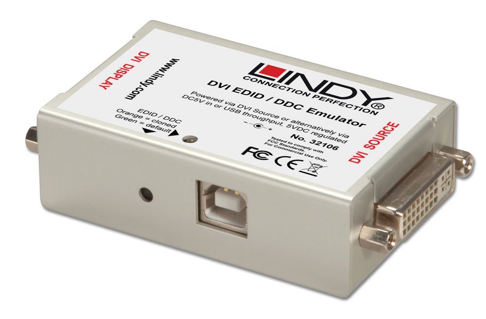 LINDY EDID/DDC Emulator for DVI-I Displays