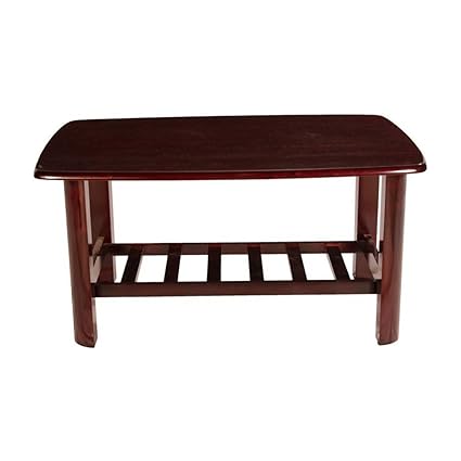 Woodness Maven Solid Wood Coffee Table (Glossy Finish, Mahogany)