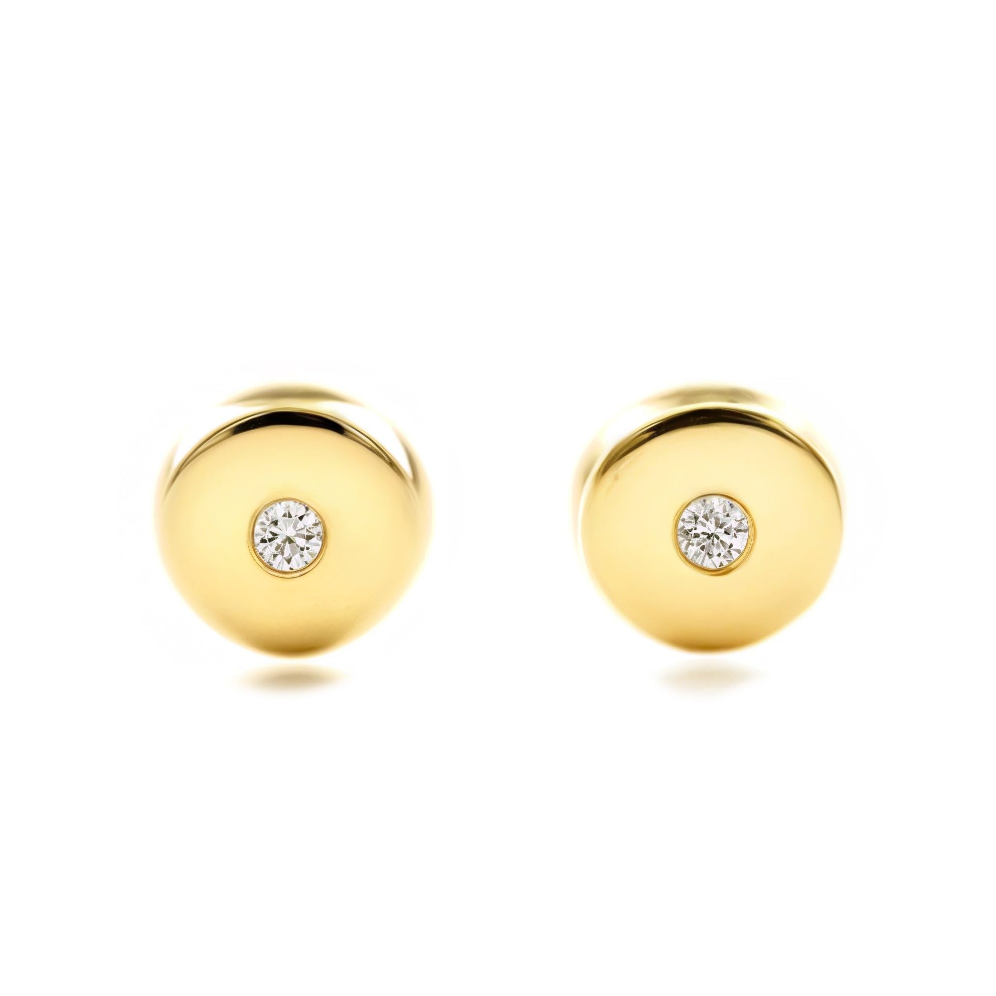 9ct Yellow Gold round baby-newborn Earrings
