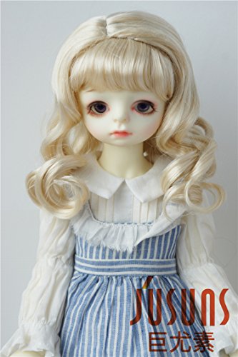 JD038 8-9'' Blond 1/3 SD doll wigs 21-23CM synthetic mohair Soft wave SD BJD doll wigs