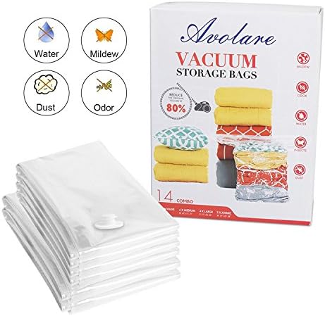 Avolare Premium JUMBO Vacuum Storage Bags Travel Saving Space Vacuum Storage Bags Double-Zip Seal for Travelling or Home Compress 