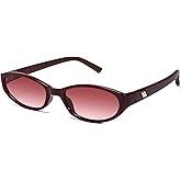 HERJOUR Retro Oval Sunglasses for Women Men Y2k Narrow Cat Eye Sunnies Skinny Shades AR82299