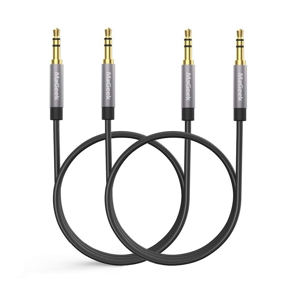 MaGeek 3.5mm Audio Aux Cables, (2-Pack, 1.0m / 3.3 ft) Male to Male Auxiliary Cables for Beats Headphones, iPod, iPad, Car Stereo, or any Audio Device with 3.5mm Aux Port