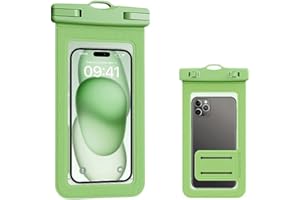 SundiooK PVC Phone Pouch for Outdoor Use, IPX8 Waterproof, Quick Snap Closure with Lanyard, Compatible with Phones up to 7.2 