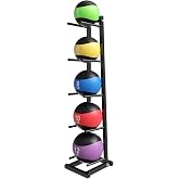 GYHPD 2026 NEW Medicine Ball Rack, Medicine Ball Storage, Adjustable Medicine Ball Storage Tree, Holds 5 Balls for Strength Training, Holds Balls up to 11" Diameter for Home Gym