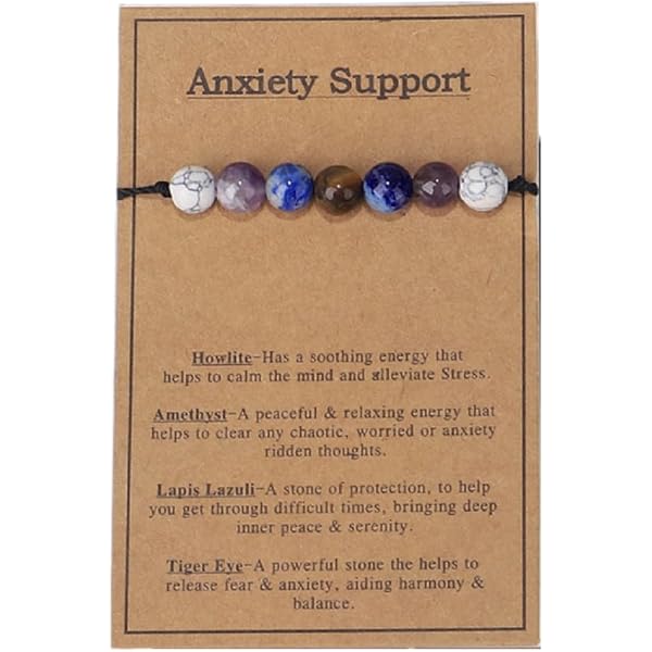 Wish Well Triple Cleansing Bracelet - Angelite, Clear Quartz, Sodalite, 8mm Beads, 7.5 Inch - View #8