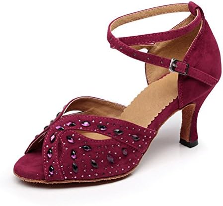 CXS Ladies Open Toe Party Wedding Heels Ballroom Dance Shoes For Salsa Tango and Practice, 2.75" Heel