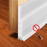 Exptool Adhesive Under Door Sweep Weather Stripping Bottom Seal Strip Draft Stopper Draught Excluder, 2
