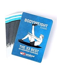 Windhund 33 tarjetas de ejercicio de peso corporal, gimnasio en casa, entrenamiento, piernas, brazos, pecho, abdominales, núcleo de instrucciones visuales