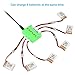 Powerextra 6Pcs 3.7V 150MAH RC Battery with 6-Port Charger Compatible with JJRC H36 Eachine E010 GoolRC T36 NIHUI NH010 RC Li-PO Battery