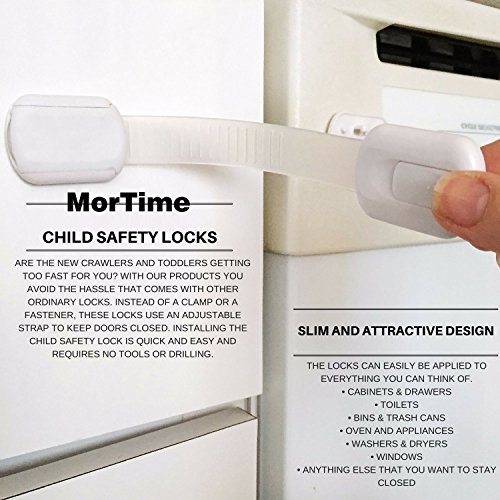 MorTime Adjustable Child Safety Locks Latches Straps to Baby Proof