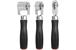 ANYPOWK Car Sound Deadening Roller, Metal Installation Tool Seam Roller for Car Sound Deadener Interior Accessories, Black - Pack of 3