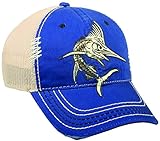 Outdoor Cap Swordfish Bones Mesh Back Cap, Royal/Beige