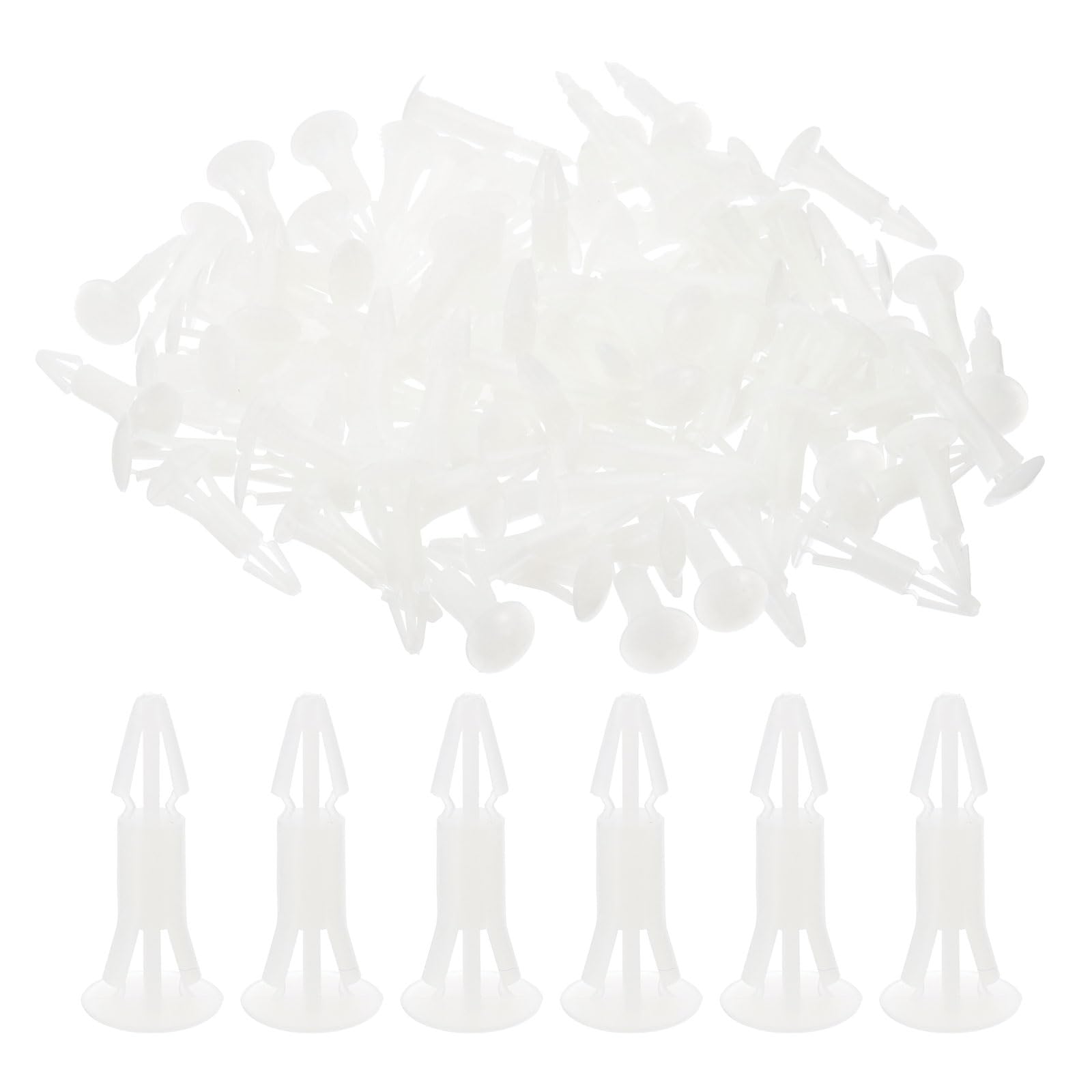 PATIKIL PCB Support Spacer, 100Pack 12mm/0.47" Supporting Height PCB Standoff Isolation Board Stand Column Round Head Plastic Support for PCB PC Board, White