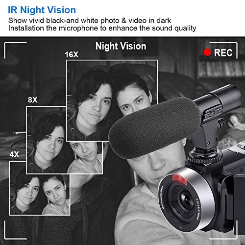 Videocamara-Camara-Video-4K-Ultra-HD-Videocmara-Full-HD-WiF-Videocamara-de-Visin-Nocturna-Cmara-de-Video-con-Micrfono-Externo-y-Parasol