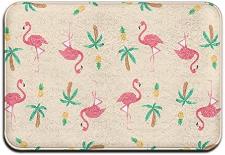 Pineapple Flamingo And Coconut Tree Non-Slip Carpet Floor Rug For Indoor/Front Door/Bathroom/Kitchen