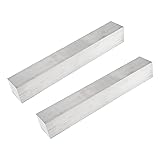 MECCANIXITY 2 Pcs Square Aluminum Flat Bar, 1