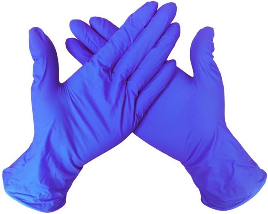 ShuangXin Disposable Nitrile Gloves Nitrile Industrial Glove Latex Free,Powder Free, Textured,Non-Sterile 100 Pcs