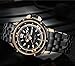 Tonnier Military Sports Man Watches Date&Week Stainless Steel Mens Watches,Rose Gold