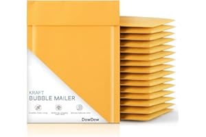 DOWDEW Kraft Bubble Mailers [100 Pack] 4 inch x 8 inch #000 Padded Shipping Envelopes Self Sealing Cushioned Packaging Bags