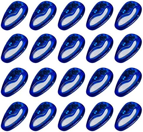 Mini FM Radio Portable Carabiner Keychain Clip Travel Sized + Headphones (20 Pack (Blue))