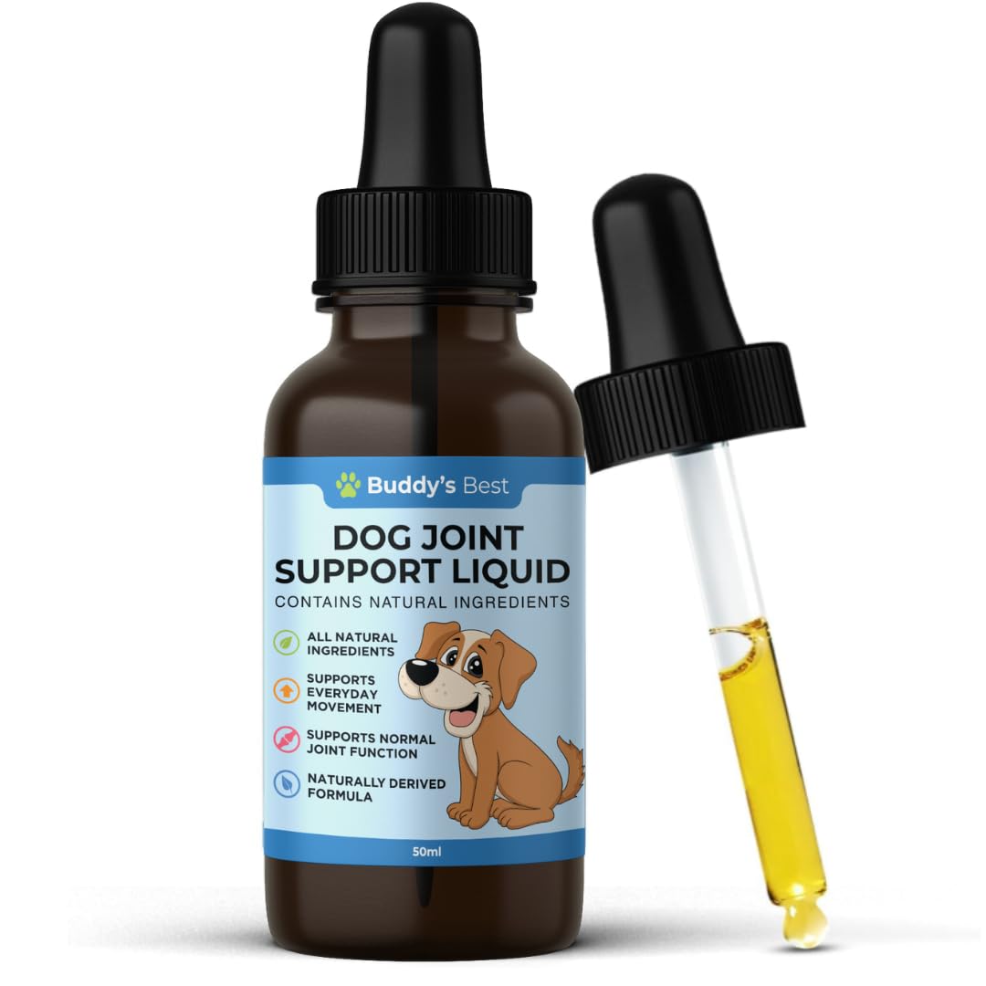 Joint Support Liquid for Dogs – Supports Mobility & Flexibility – Natural Formula with Turmeric & Essential Nutrients – For Active & Aging Dogs – 50ml