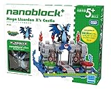 Kawada Takaratomy NanoBlock + Pokemon Figure - Mega Charizard X's Castle Puzzle (379 Pieces)