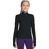 baleaf Girls Long Sleeve Shirts Fleece Jacket Fall Half Zip Pullover Kids Sweatshirts Athletic Thermal Coat