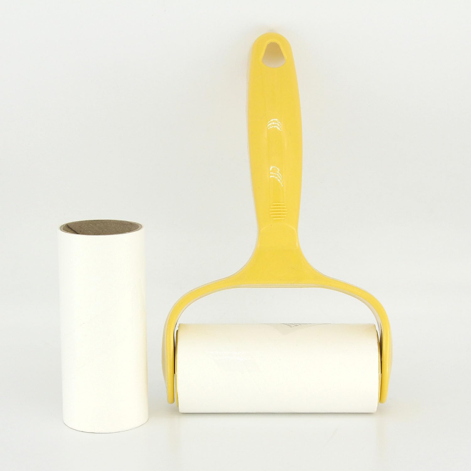 Pet Hair Remover, 360 Sheets Lint Rollers with 2 Sticky Replacement Heads, Plastic Tape Rolling Machine for Clothes, Furniture, Cats and Dogs (Yellow)