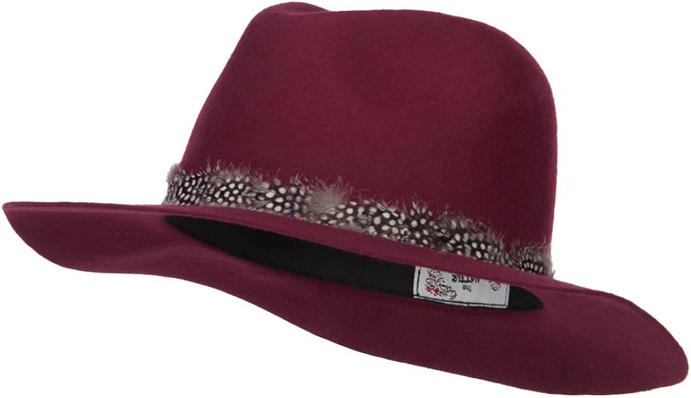 maroon panama hat