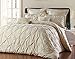 Unique Home 8 Piece Maison Pinch Pleat Reversible Trellis Bed in a Bag Comforter Set (Taupe/Taupe, Cal-King)