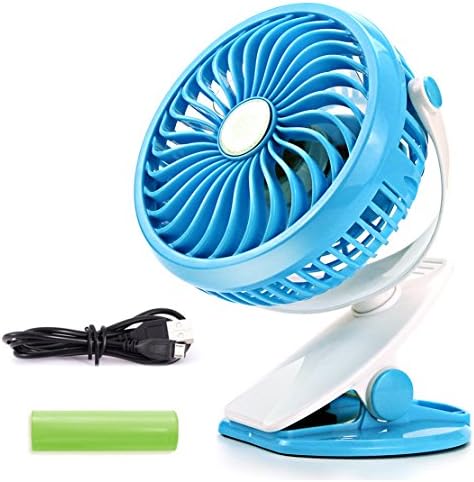 Portable Pedestal Fan,Citus Battery Operated Desk Clip-On Cooling Personal Fan Rechargeable 2600mAh or USB Powered,for Home,Office,School,Traveling Camping Fishing BBQ Baby Stroller Picnic Ideal Gift