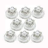 HUELE 20pcs Clear 6 Beads Crystal Swirl Hair Twists Coils Spirals Hair Pin Clip Accessories