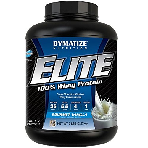 Dymatize Elite 100% Whey Protein, Gourmet Vanilla, 5 lbs