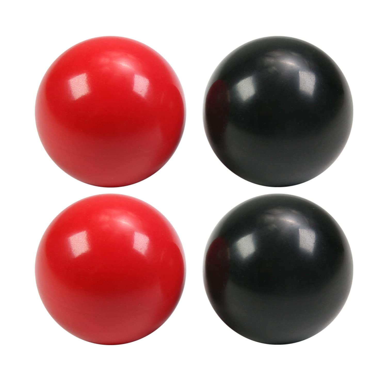 Othmro 4pcs Ball Lever Knobs, M10 Female Thread Insulated Ball Knob, 40mm Diameter Bakelite Lever Knob Machine Handle Tool Replacement(Blcak/Red)