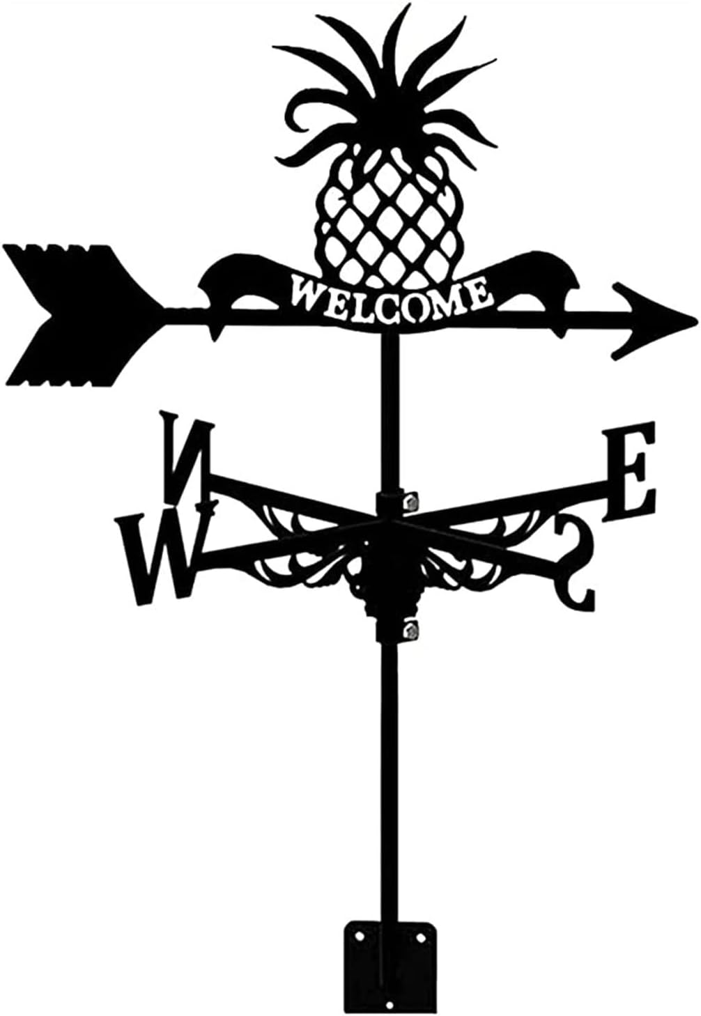 Weathervanes - Fruit Decorative Weathervane, Metal Silhouette Weathervane, and Durable - Pineapple Weather Vane