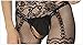Ifeverlove Women's Suspenders Hollow Out Body-Stocking Sexy Lingerie Black