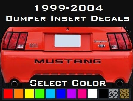 UNDERGROUND DESIGNS Mustang Rear Bumper Decals Letter Insert Stickers 1999-2004 Select Color (Gloss Red)